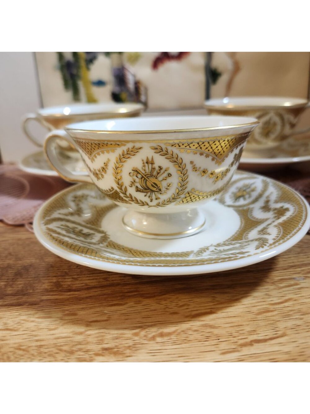 Castleton China Majestic Tea Cup & Saucer Set Elegant Gold Set